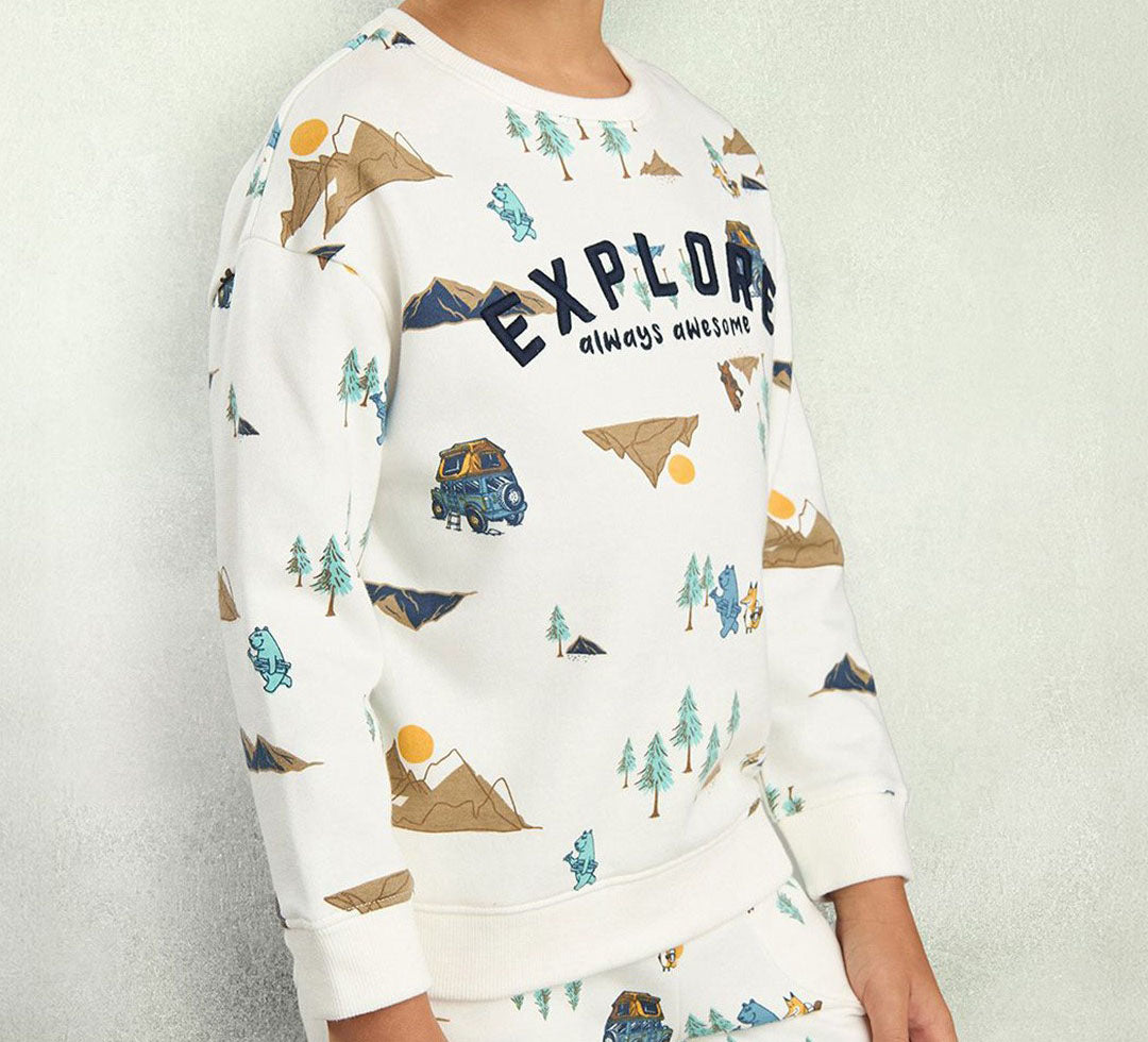 Explore Always Awesome - Adventure Print Sweater