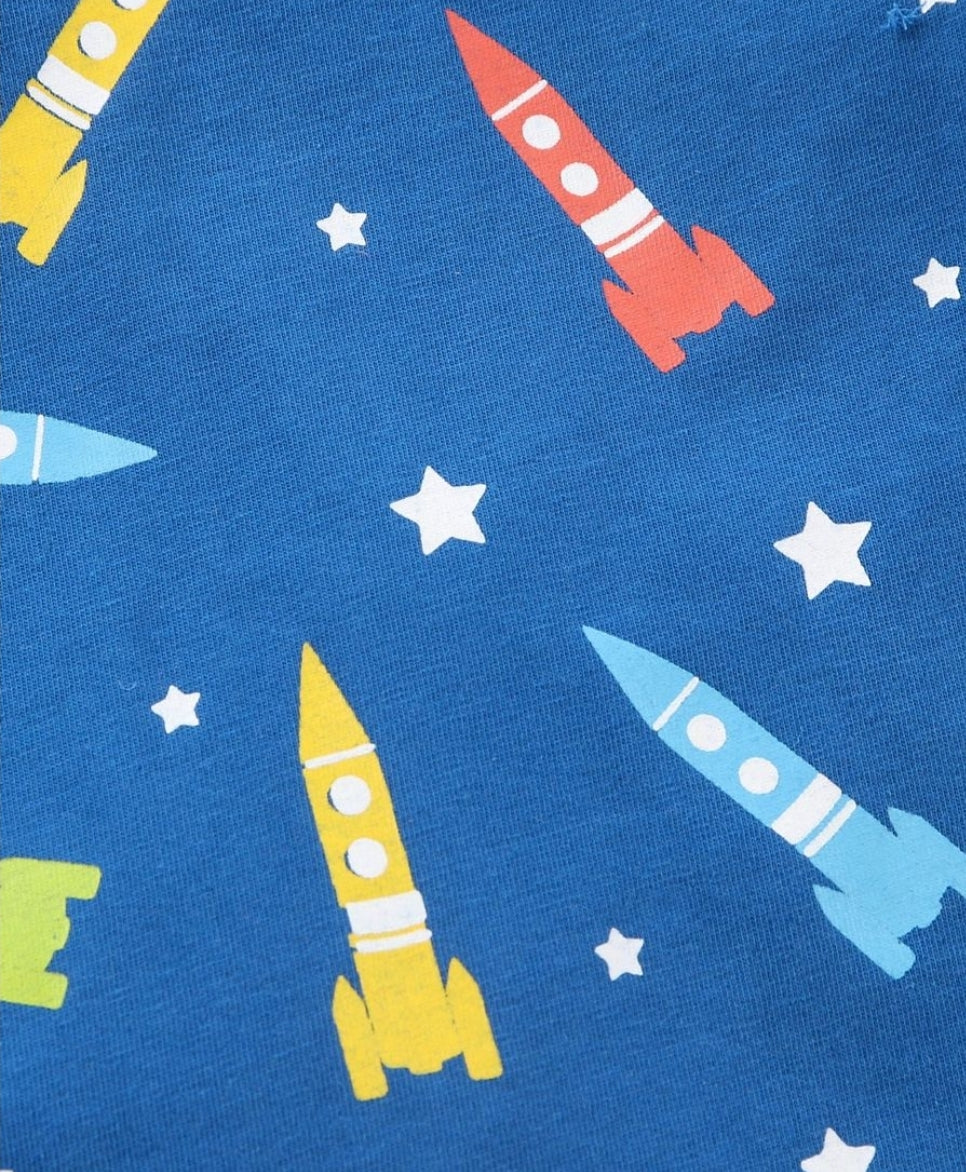 Night Suit Rocket & Stars Print