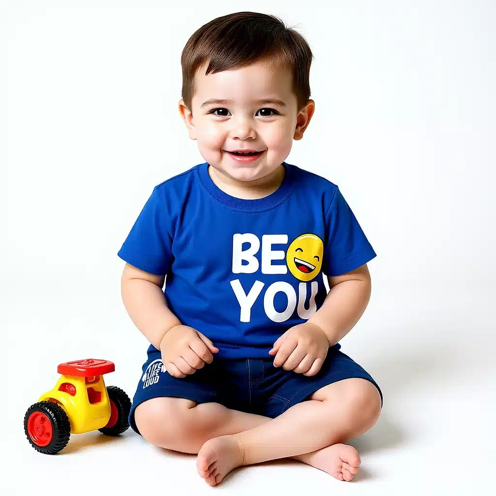 Be You Half Sleeves T-Shirt and Shorts