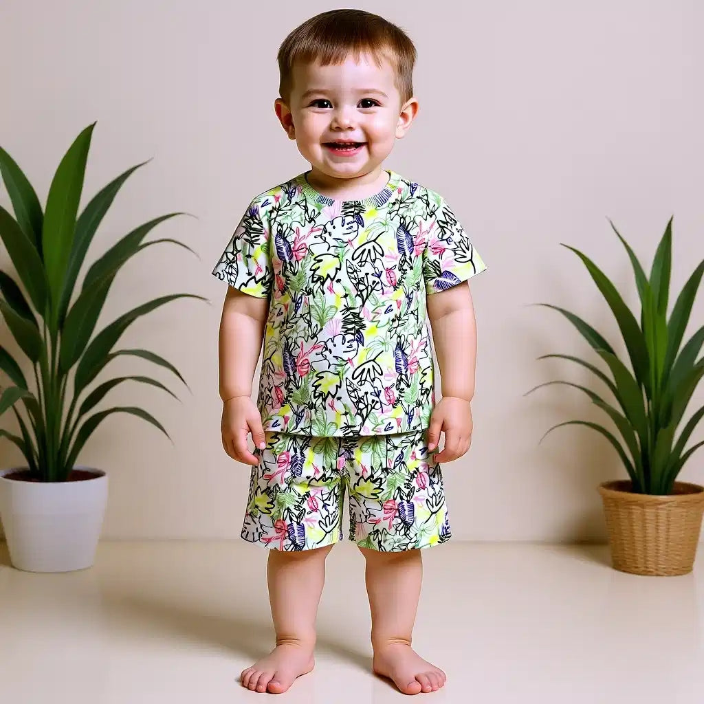 Tropical Leaf - T-Shirt and Shorts Set