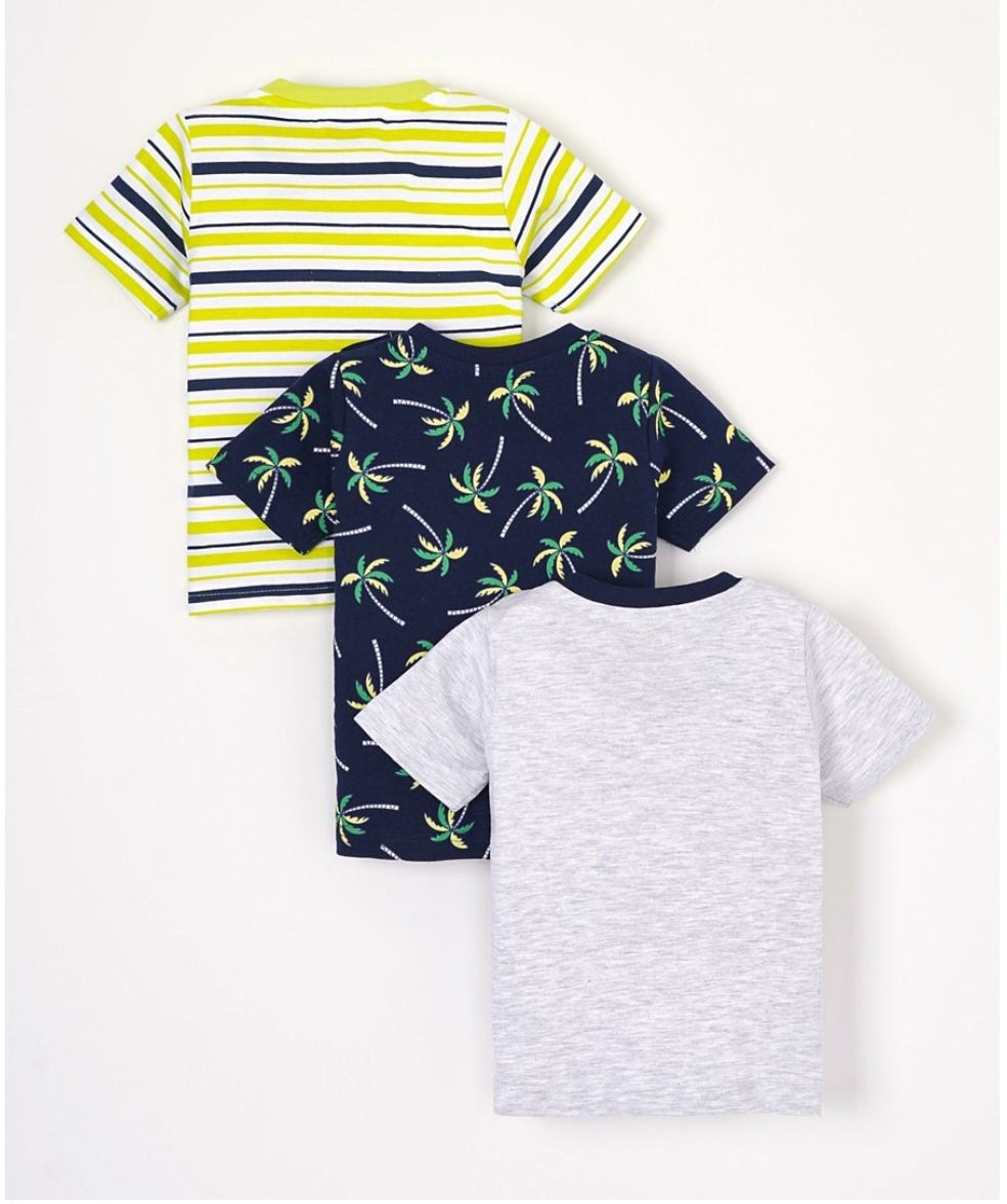 Half Sleeves T-Shirts Multi Print Pack of 3 