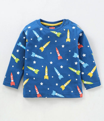 Night Suit Rocket & Stars Print