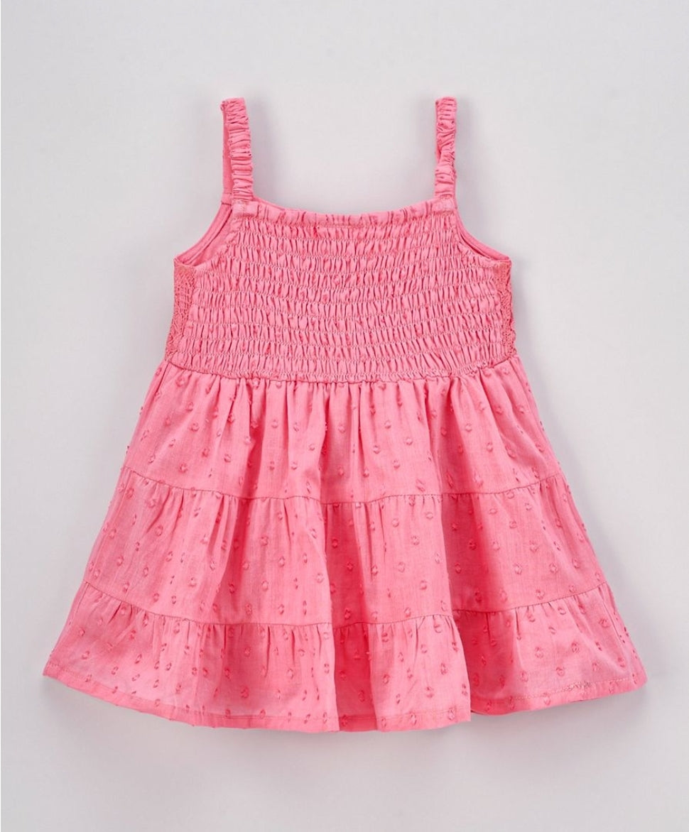Pink Frock with lace detailing