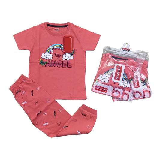 You Are My Angel - Printed T-Shirt & Bottom Set