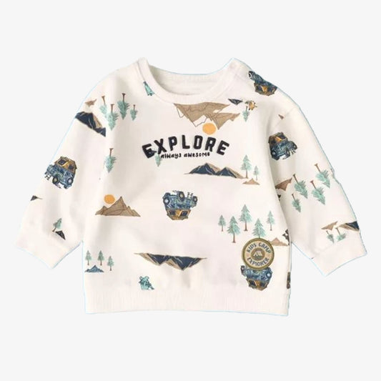 Explore Always Awesome - Adventure Print Sweater