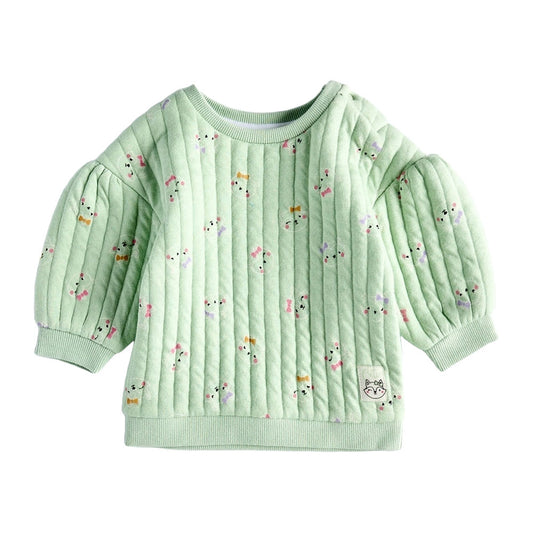 Green Quilted Charm Sweater
